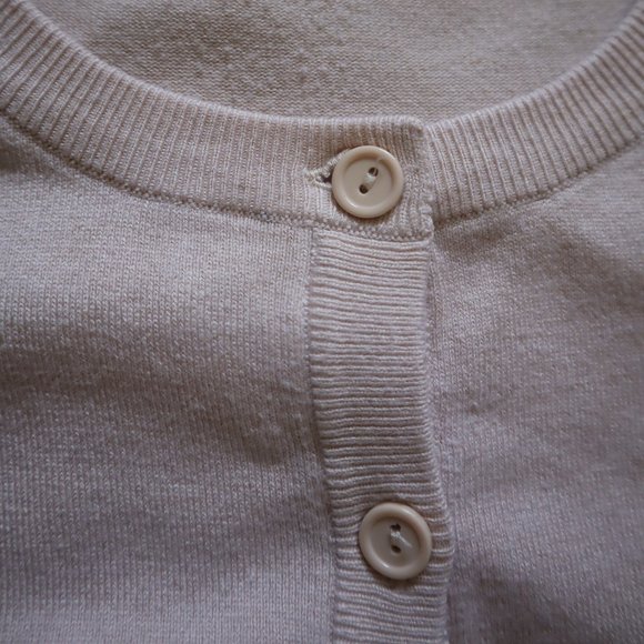 GRACE ELEMENTS Puff Sleeve Cardigan Cream Small - Picture 6 of 9